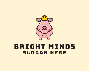Construction Worker Pig logo