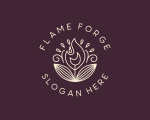 Organic Candle Meditation logo design