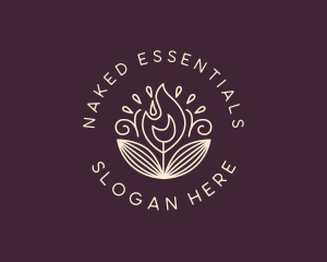 Organic Candle Meditation logo design