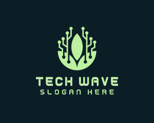 Eco Leaf Tech logo design