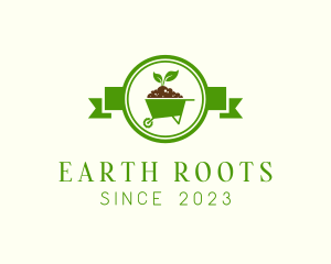 Gardening Soil Cart logo design