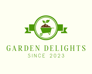 Gardening Soil Cart logo design