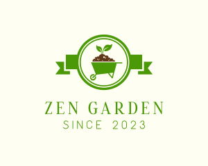 Gardening Soil Cart logo design