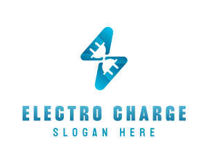 Plug Electrical Lightning logo design