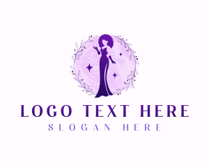 Elegant Floral Gown Logo