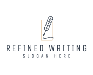 Publishing Quill Writing logo design