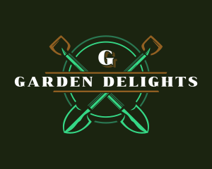 Gardening Shovel Landscape logo design