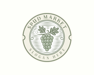 Grapes Farmers Market logo design