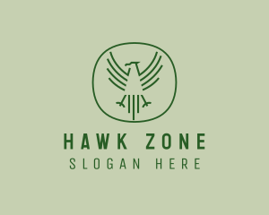 Flying Hawk Bird logo