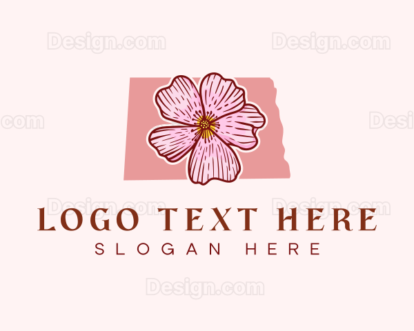 North Dakota Prairie Flower Logo