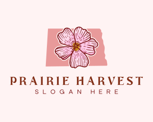 North Dakota Prairie Flower logo design