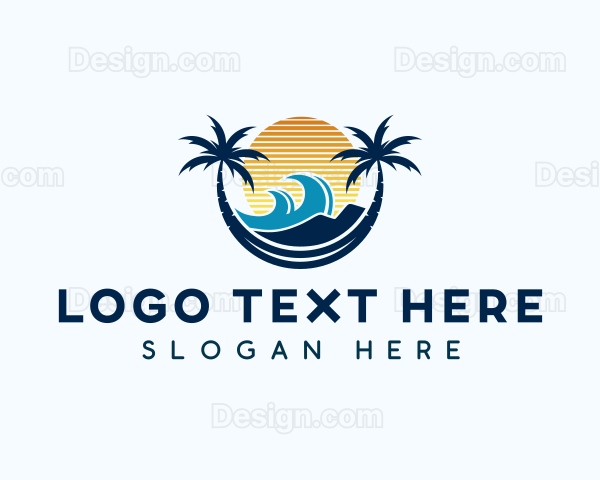 Beach Surfing Resort Logo