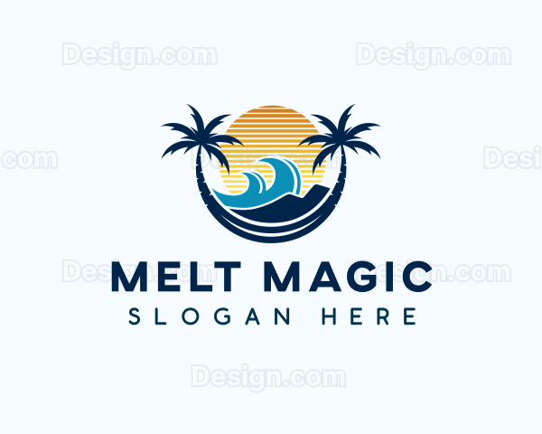 Beach Surfing Resort Logo