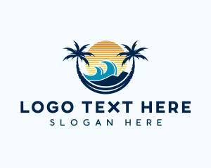 Beach Surfing Resort Logo