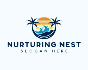 Beach Surfing Resort Logo