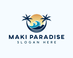 Beach Surfing Resort logo design