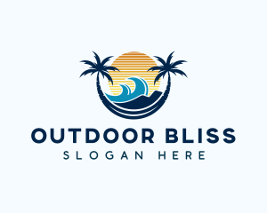 Beach Surfing Resort logo design