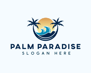 Beach Surfing Resort logo design