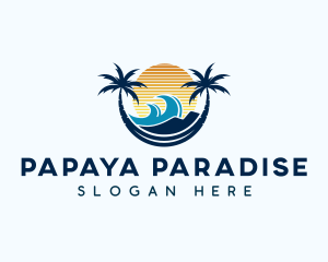 Beach Surfing Resort logo design