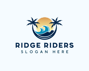 Beach Surfing Resort logo design