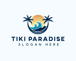 Beach Surfing Resort logo design