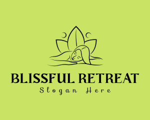 Woman Lotus Massage logo design