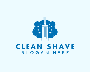 Mop Janitorial Cleaning logo design