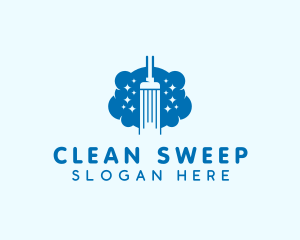 Mop Janitorial Cleaning logo design