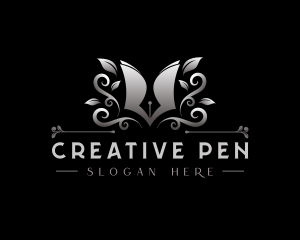 Calligraphy Pen Book logo design