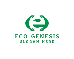 Eco Friendly Leaf Organic  logo design