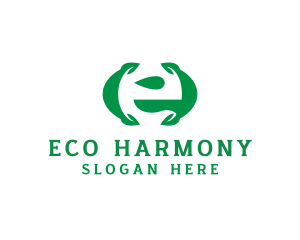 Eco Friendly Leaf Organic  logo design