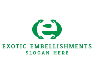 Eco Friendly Leaf Organic  logo design