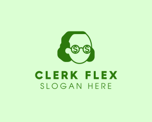 Franklin Dollar Sign Eyeglasses logo design