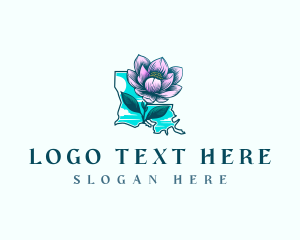 Louisiana Magnolia Flower logo