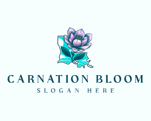 Louisiana Magnolia Flower logo design