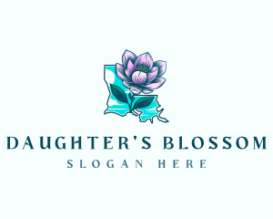 Louisiana Magnolia Flower logo design