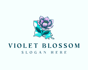 Louisiana Magnolia Flower logo design