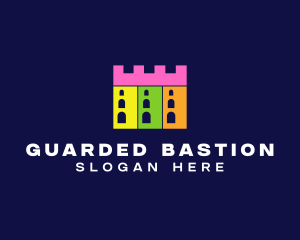 Castle Building Fort logo design