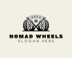 Auto Tire Wheels logo design