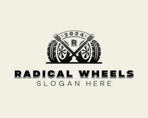 Auto Tire Wheels logo design