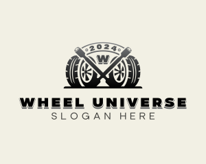 Auto Tire Wheels logo design