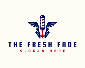 Barber Wings Groomer logo design