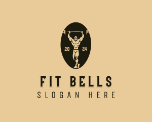 Gym Barbell Fitness logo design