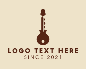Brown Guitar Key  logo