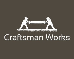 Lumberjack Woodwork Saw logo design