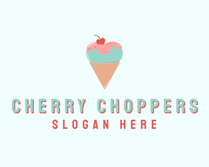 Heart Ice Cream  logo design