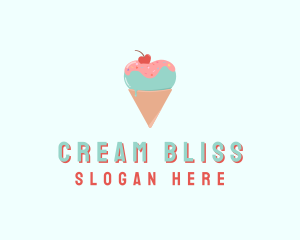 Heart Ice Cream  logo design