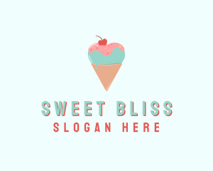 Heart Ice Cream  logo design