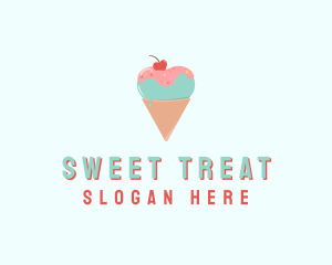 Heart Ice Cream  logo design