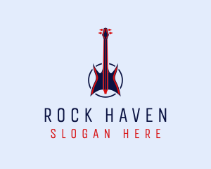 Guitar Rock Music logo design